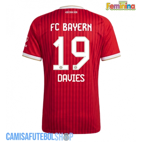 Camisa de time de futebol Bayern Munich Alphonso Davies #19 Replicas 1º Equipamento Feminina 2026-27 Manga Curta